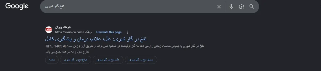 اثبات کسب رتبه ۱ گوگل در کلمات کلیدی اصلی پروژه سئو - تصویر شماره 4